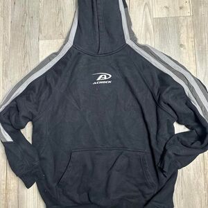 Unbranded Men's Black and Grey Hoodie